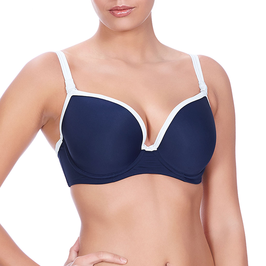 In The Navy Deco Moulded Bikini Top