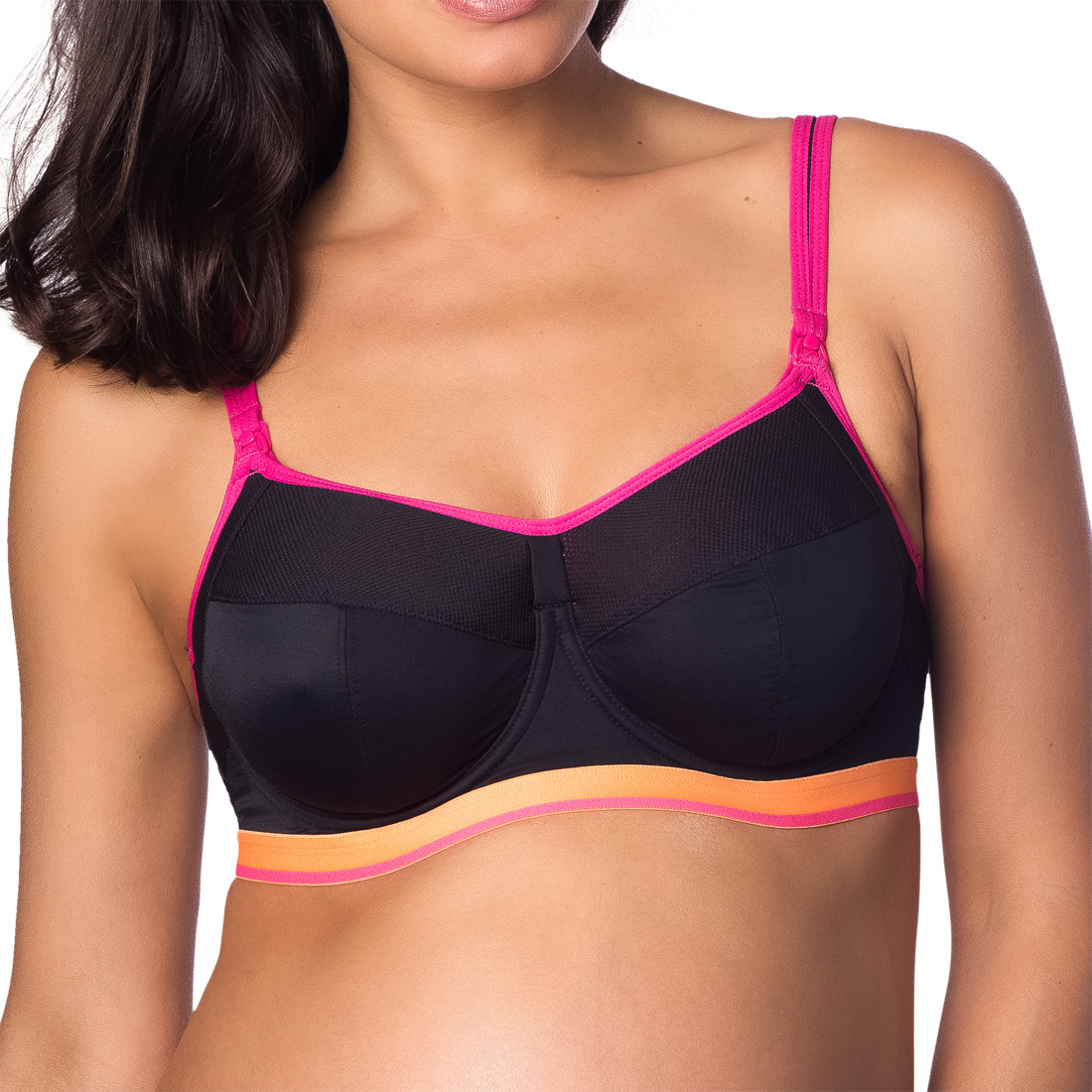 Hot Milk Activate Sports Flexiwire Nursing Bra Storm in a D Cup AUS