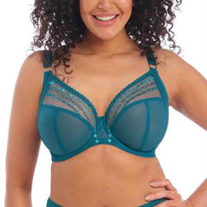 Elomi Roxy Bra Denim Blue Size 36E Underwired Side Support Full Cup 8700 New
